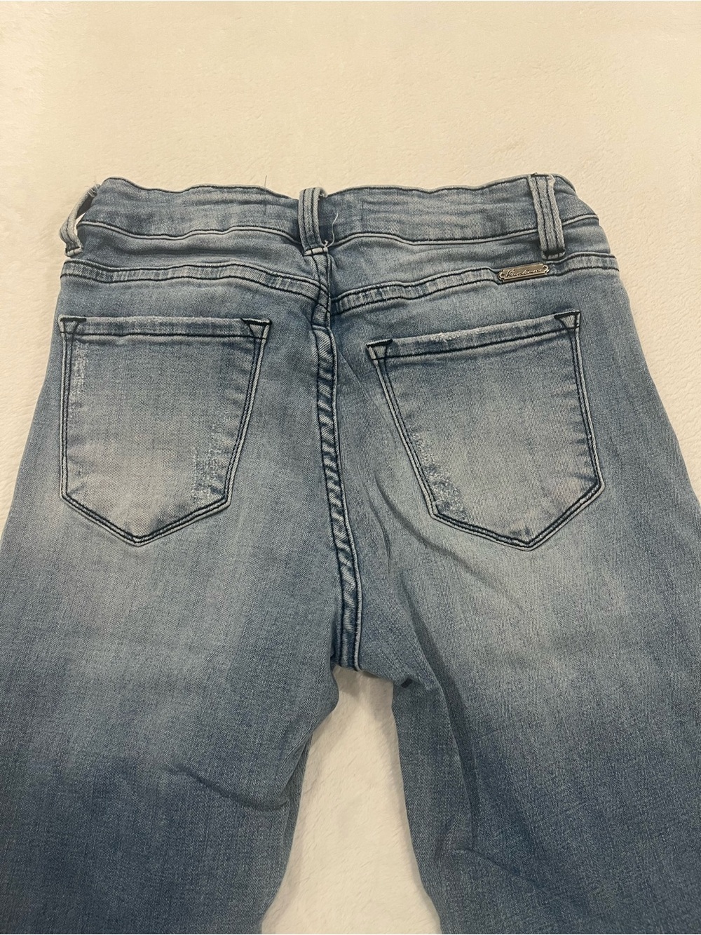KanCan Distressed Moto Skinny Jeans - Size 27 / 7 - Picture 3 of 9
